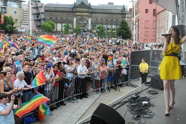 Sophie Ellis-Bextor performed at Leeds Pride in 2013.