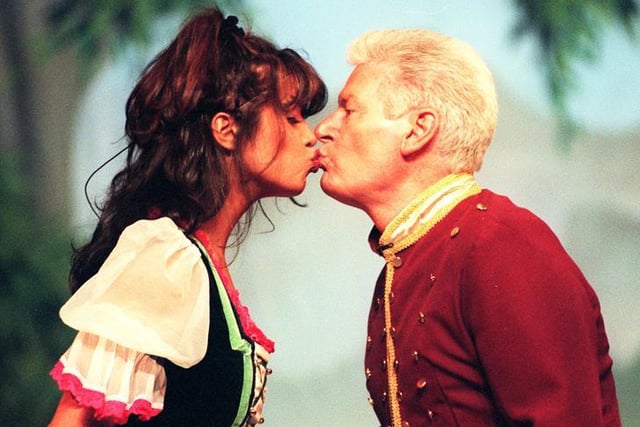Jenny Powell as Cinderella and Roy Walker as Buttons at the Grand Theatre Blackpool