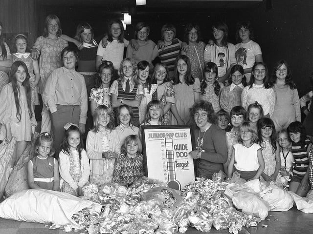 Members of the junior pop club at Preston ballroom Top Rank are nearing their target of 50 bags of silver paper to buy a guide dog for a blind person. The children, aged between six and 13, will be able to see the results of their efforts when the dog is brought along by members of the Guild Dogs for the Blind Association who will receive the cheque to pay for it