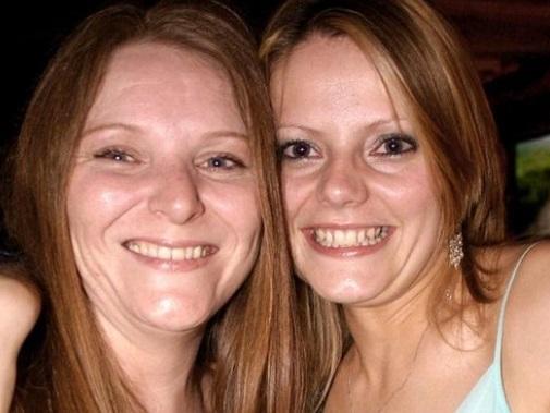 Liz and Amber enjoying a night out in 2005.