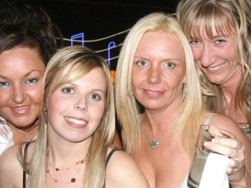 Janine, Angela, Angela and Michelle having a night on the town in 2005.