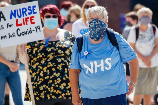Mandy Bellfield, 58, nurse, said: "Like all of my colleagues I am appalled that my profession and other members of the NHS family will not receive a pay rise this year. We don't feel valued."
