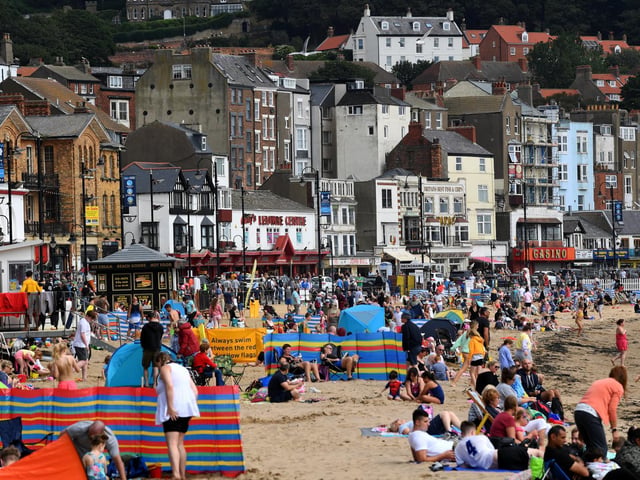 People flocked to the seaside to soak up the rays and spend time with family.