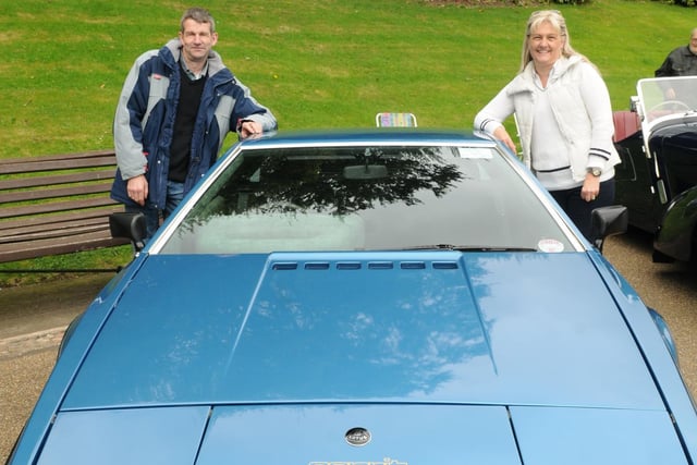 Tim Yates and Angela Clayton with their 1979 Lotus Esprit S2