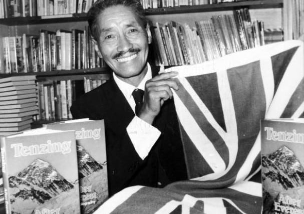Sherpa Tenzing, one of the first two men to reach reach the summit of Mount Everest, was at Austicks Bookshop, The Headrow, signing copies of his autobiography 'After Everest'. Leeds, 1st June 1977