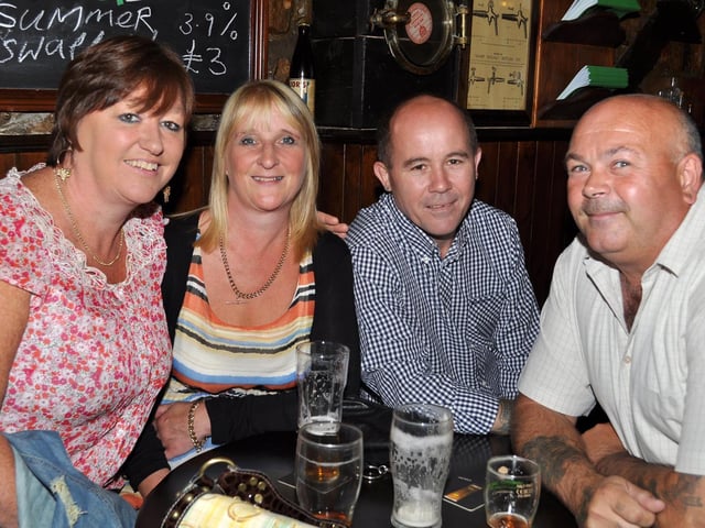Mandy, Louise, Steven and Andy celebrate Steven's 50th birthday