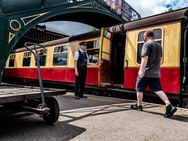 Station Foreman Peter Blake welcoming a customer aboard
