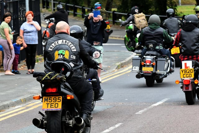 His son Darren, 44, told the Yorkshire Evening Post how hundreds of riders were taking John 'on his final ride' from their home in Belle Isle to the crematorium at Cottingley.