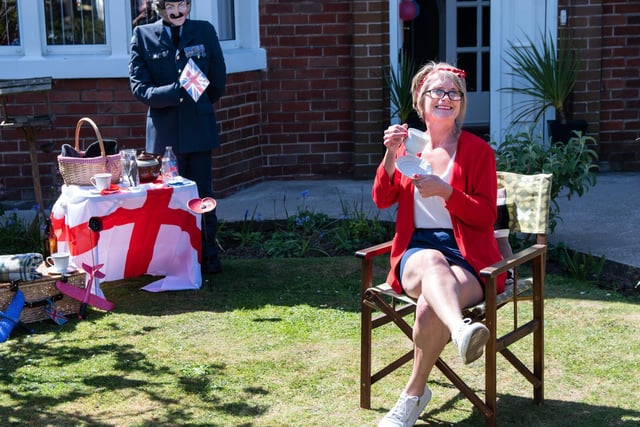 Many residents said the community spirit in Bispham was their favourite thing about living there. Pictured is Sarah Morris, who organised a big street celebration for VE Day 2020 on Bispham Road.