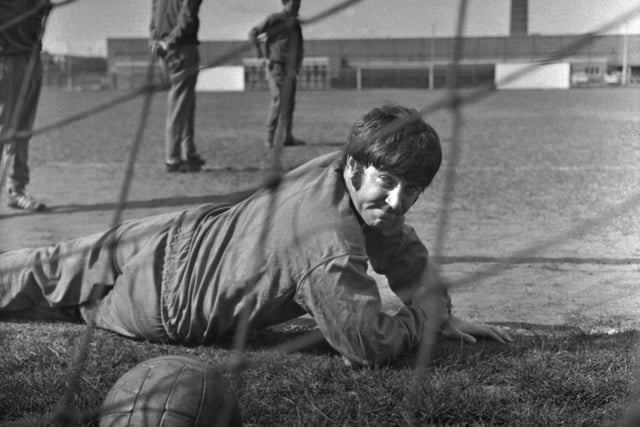 Comedian Jimmy Tarbuck joined in a training session with the Leeds United squad.