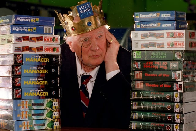TV's Games Master presenter Patrick Moore opened Software City on Kirkstall Road.