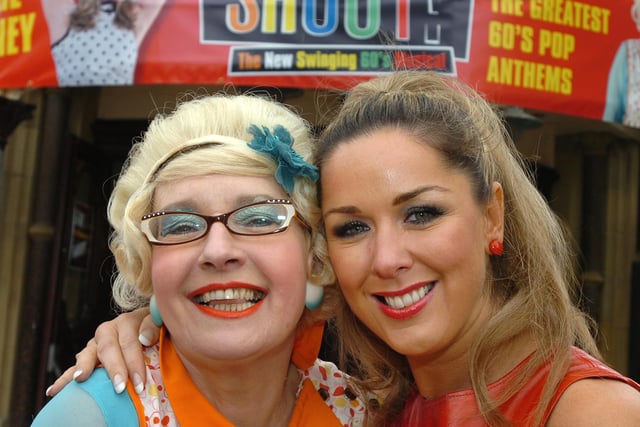 Su Pollard and Claire Sweeney, in the 60s musical Shout!