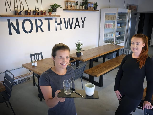Nabs at Northway. Abi Durant with business partner and Nabs owner Sarah Readman