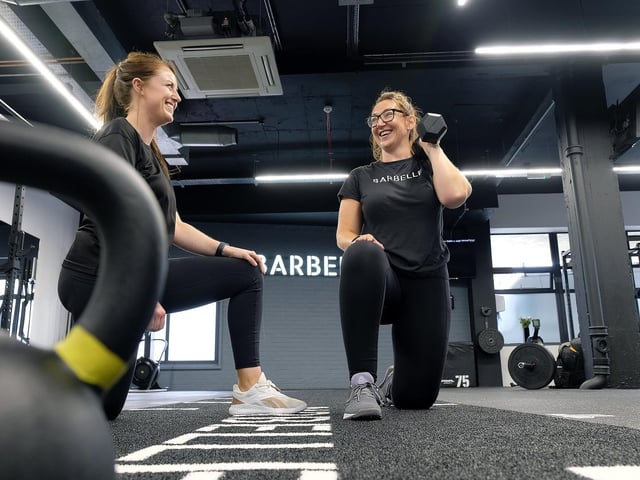 Barbelle owner Abi Durant training Emma Noble