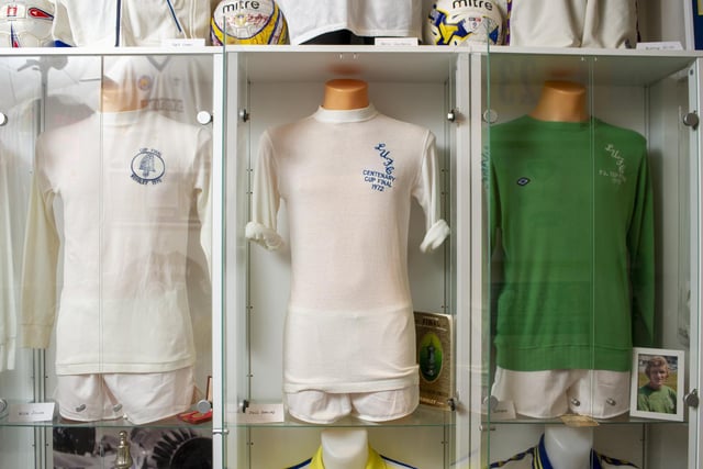 A collection of cup final 1970s match-worn shirts including Jones, Reeney and Sprake.