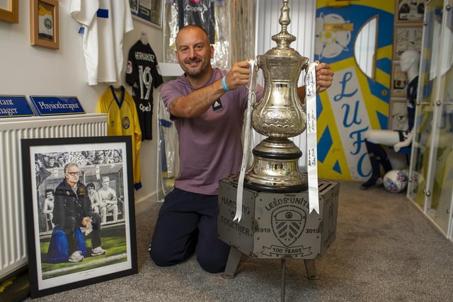Ben with an FA Cup replica.