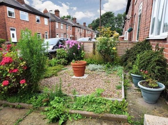 The rear garden catches the sun for much of the day, and the property is on the market without a chain.