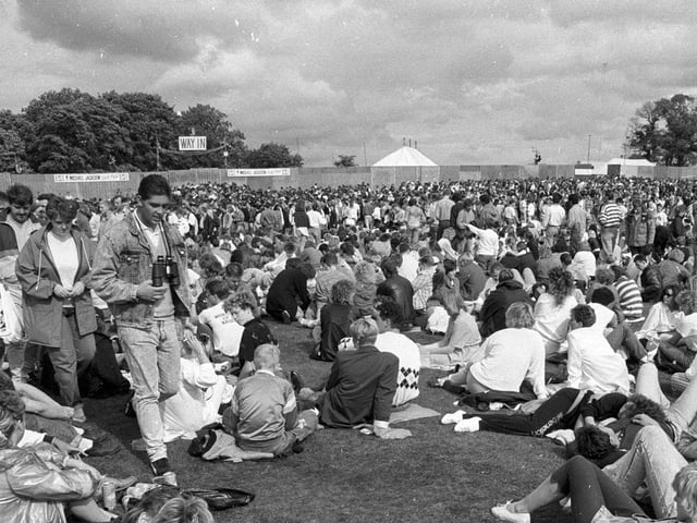 Earlier Michael Jackson had arrived at the park in a 15 truck cavalcade which made its way north from his London base.