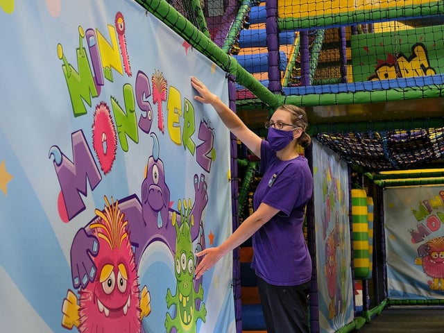 Sarah Waterfield prepares the play centre