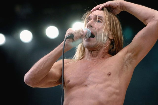 Iggy Pop, from Iggy and the Stooges, on stage at the festival in August 2005. Photo: Simon Hulme