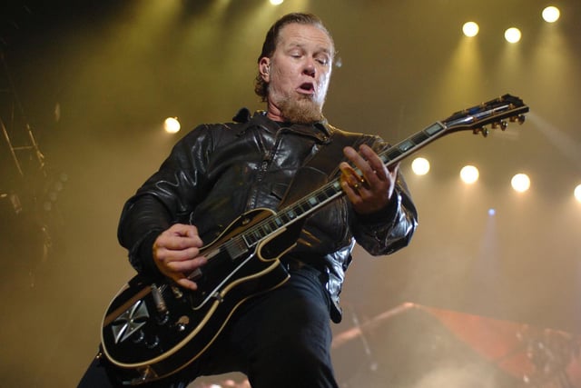 Metallica played Leeds Festival back in August 2008. Pictured is front man James Hetfield.