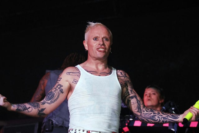 Keith Flint from the Prodigy in action in August 2009. Picture By Simon Hulme..