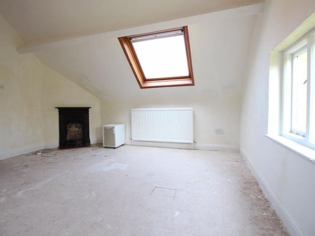 To the first floor lies a landing with doors to a master bedroom, a three piece suite house bathroom and a possible lounge with an opening to a kitchen.