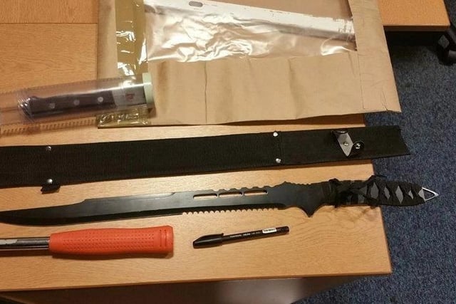 A 31-year-old man was jailed for 9 months after he was arrested for threatening shoppers with this huge machete in Preston city centre during the middle of a weekday afternoon in February 2019