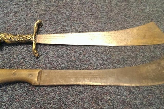 These two machetes were handed in to police during a knife amnesty in September 2014