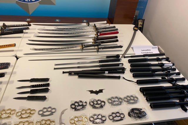All these weapons were handed into Lancashire Police following a successful knife amnesty in December 2019
