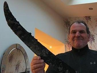 Metal detectorist Nigel Virgin, 74, of Tudor Road, was out on the sands between South and Central Pier when he picked up a signal for what turned out to be a large, rusty metal sword in March of this year (2020).