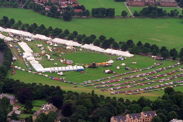 An aerial view of Leeds Show held at Roundhay Park.