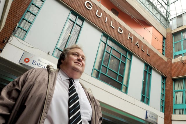 Simon Rigby with the Preston Guild Hall which he has big plans for
