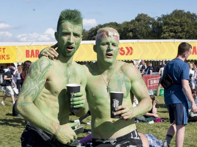 Others go a bit mad on the face paint.