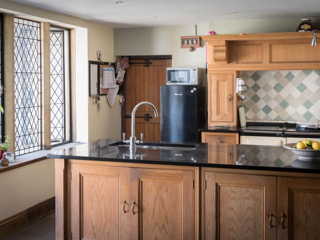 A traditional farmhouse kitchen blends in perfectly