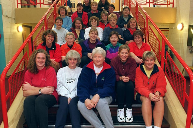 The thirty-five women involved in the Preston Borough Council Reebok Running scheme which meets at West View Leisure Centre