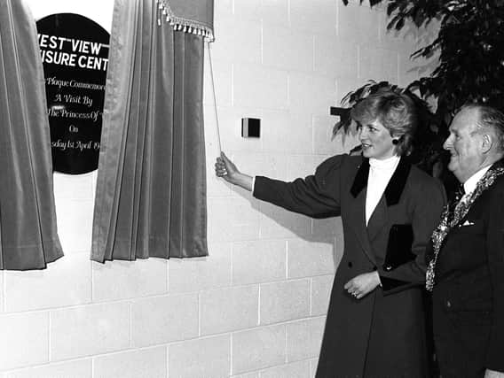 Princess Diana at the opening of the West View Leisure Centre