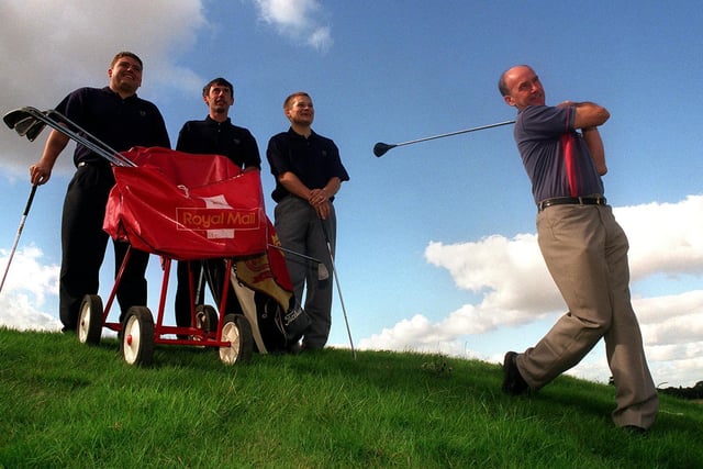 Leeds Royal Mail golf team qualified to play in the Trans-European Cup Golf Tournament in Spain. Pictured are, from left, Andy Williams, Mick Waterhouse, Richard Loft, and Peter Walstenholme.