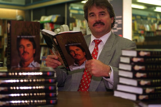 Cricketer Allan Lamb was in Leeds signing copies of his new autobiography at Austicks.