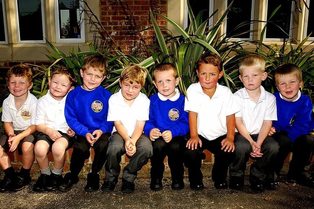New starters at Markington Primary School in 2006.
