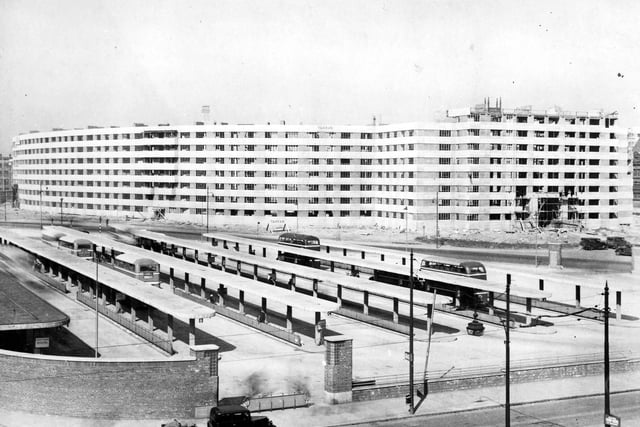 Circa 1939. The flats housed 3,000 people.