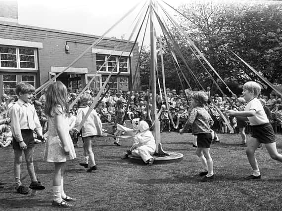 Maypole dancing Beech Hill 1973
