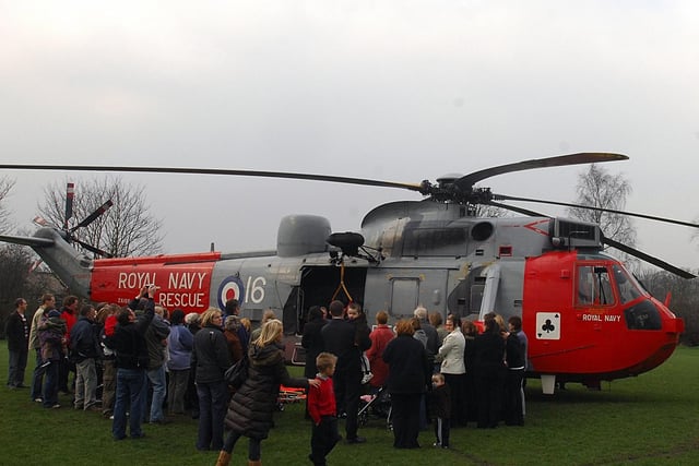 The Royal Navy landed at Newfold PS and gave pupils the chance to have a look around their helicopter.