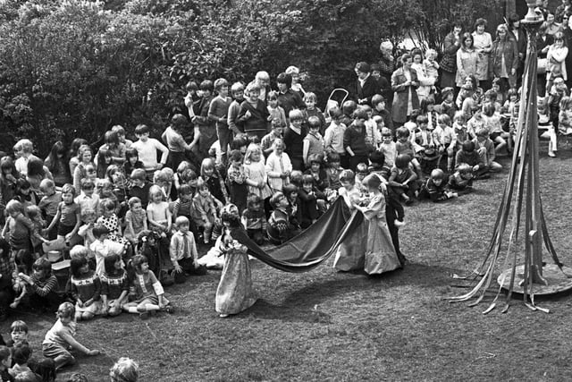 Maypole dancing Beech Hill 1973