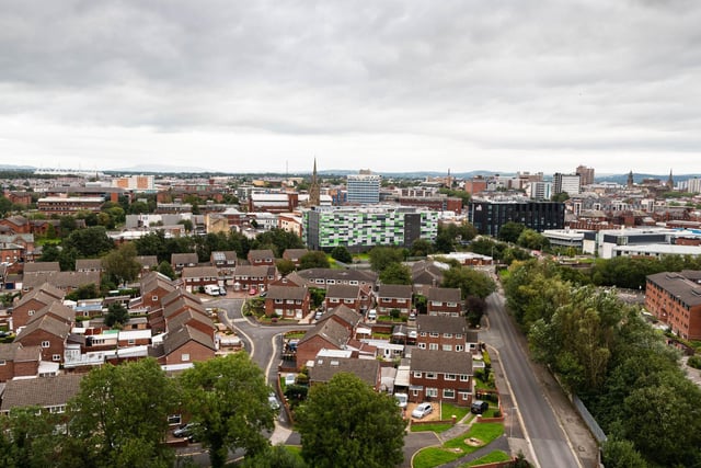 The whole of Preston can be seen from the spire on a clear day.
