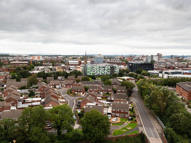 The whole of Preston can be seen from the spire on a clear day.