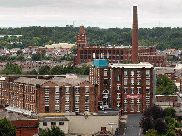 Tulketh Mill and its surrounding area can be clearly seen from the spire.