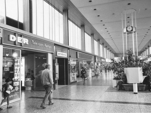 Inside the Arndale Centre in July 1973.