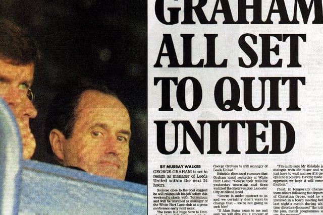 Two days before the game at White Hart Lane your YEP speculated Graham was on his way out.