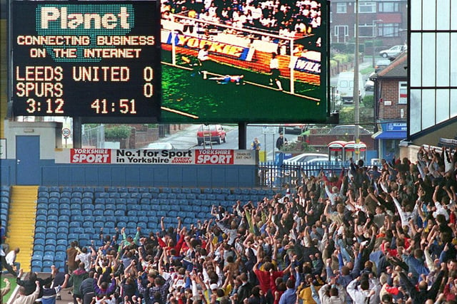 The game was beamed back to Elland Road. Were you among the crowd that day?